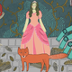 An illustration for Calm and Botnik Studio’s fairy tale, The Princess and the Fox.